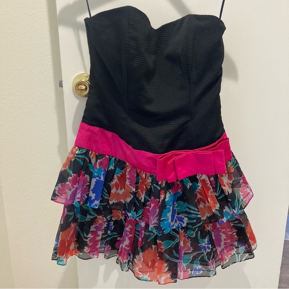 Lloyd Williams Dresses & Skirts - Vintage 80s Prom Dress strapless multicolor